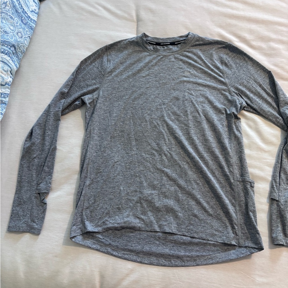 Nike Women's Long Sleeve Crewneck Tee - Heather Gray